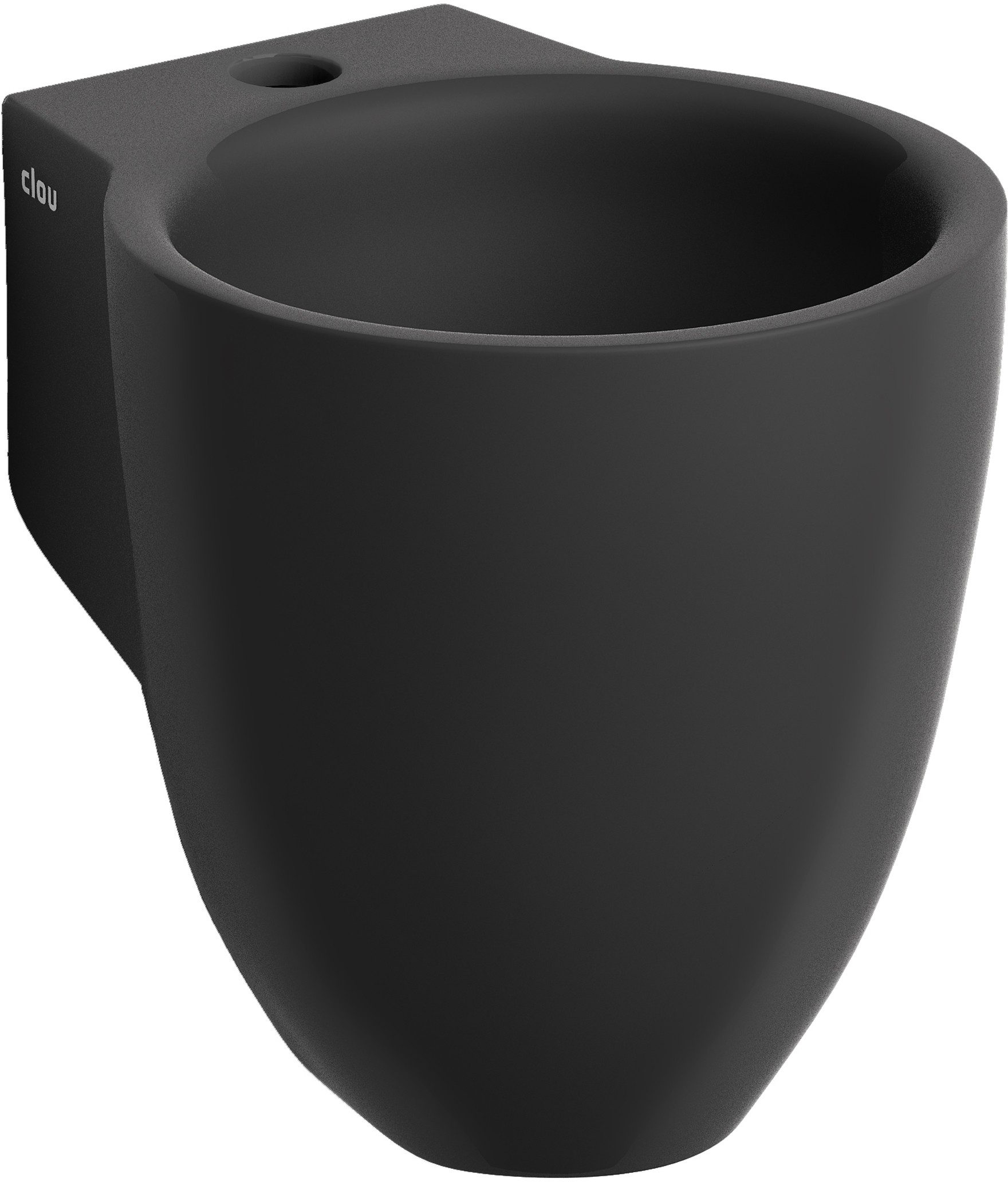 Clou Flush lavabo 31.5x27 cm rotonda a parete nero CL/03.12060