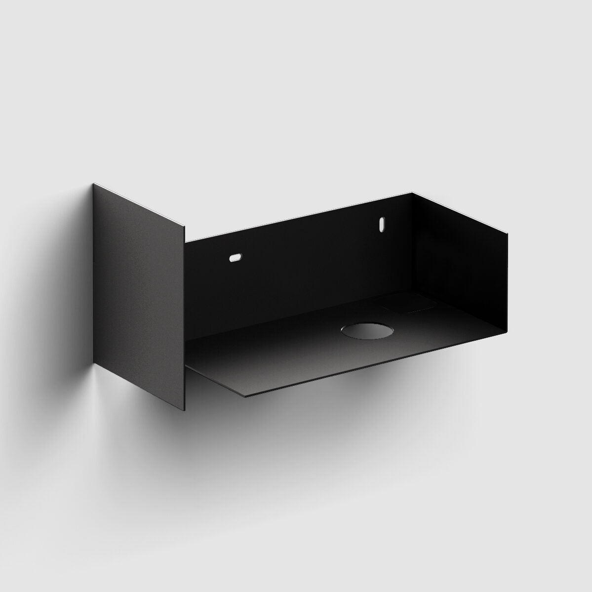 Clou Flush consolle 44x18x20.5 cm sottolavabo sospeso nero CL/07.36.030.21