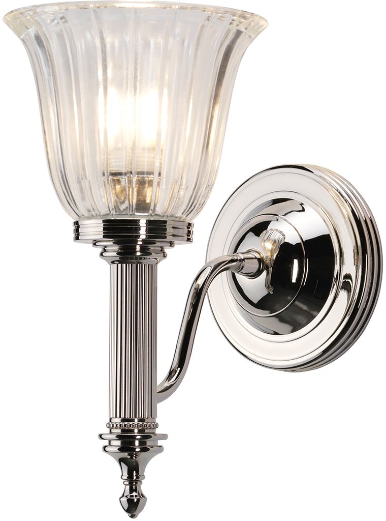 Elstead Lighting Carroll lampada da parete 1x3 W nichel BATH-CARROLL1-PN