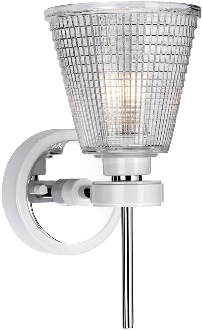 Elstead Lighting Gunnislake lampada da parete 1x3 W bianco-cromo BATH-GUNNIS1-WPC