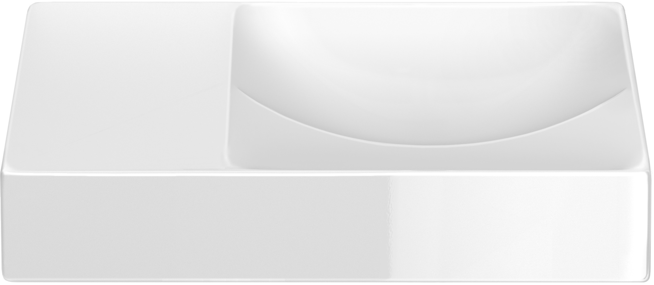 Clou Vale lavabo 38x19 cm rettangolare a parete-da appoggio bianco CL/03.03161.L