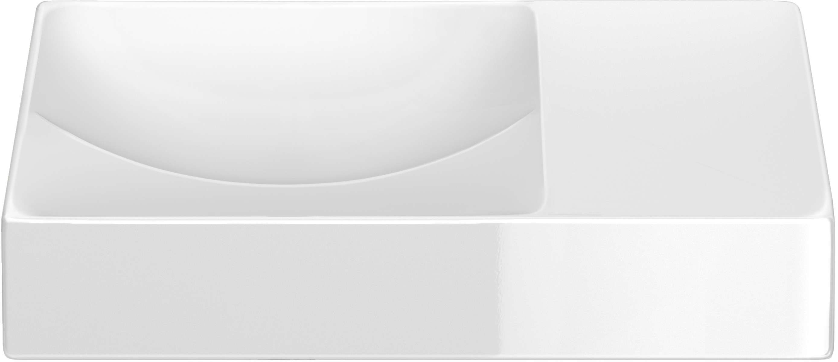 Clou Vale lavabo 38x19 cm rettangolare a parete-da appoggio bianco CL/03.03161.R