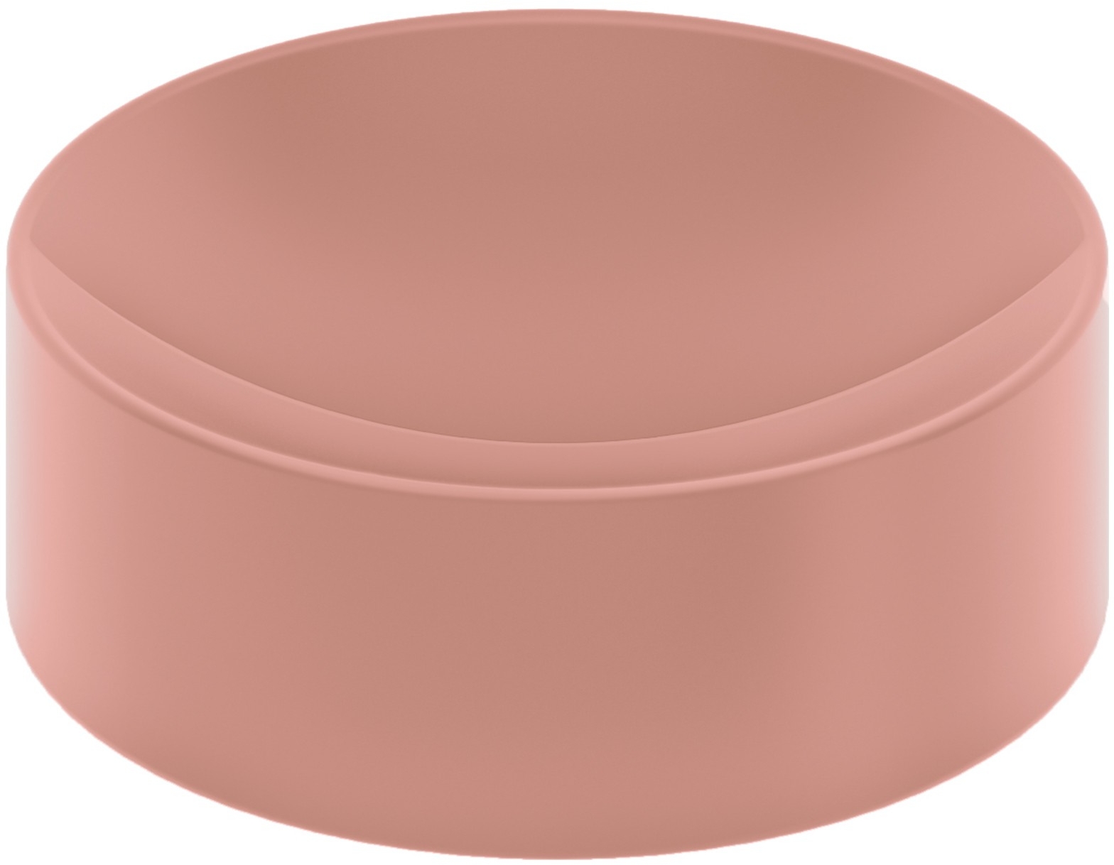 Clou Vale lavabo 22x22 cm rotonda da appoggio rosa opaca CL/03.40164