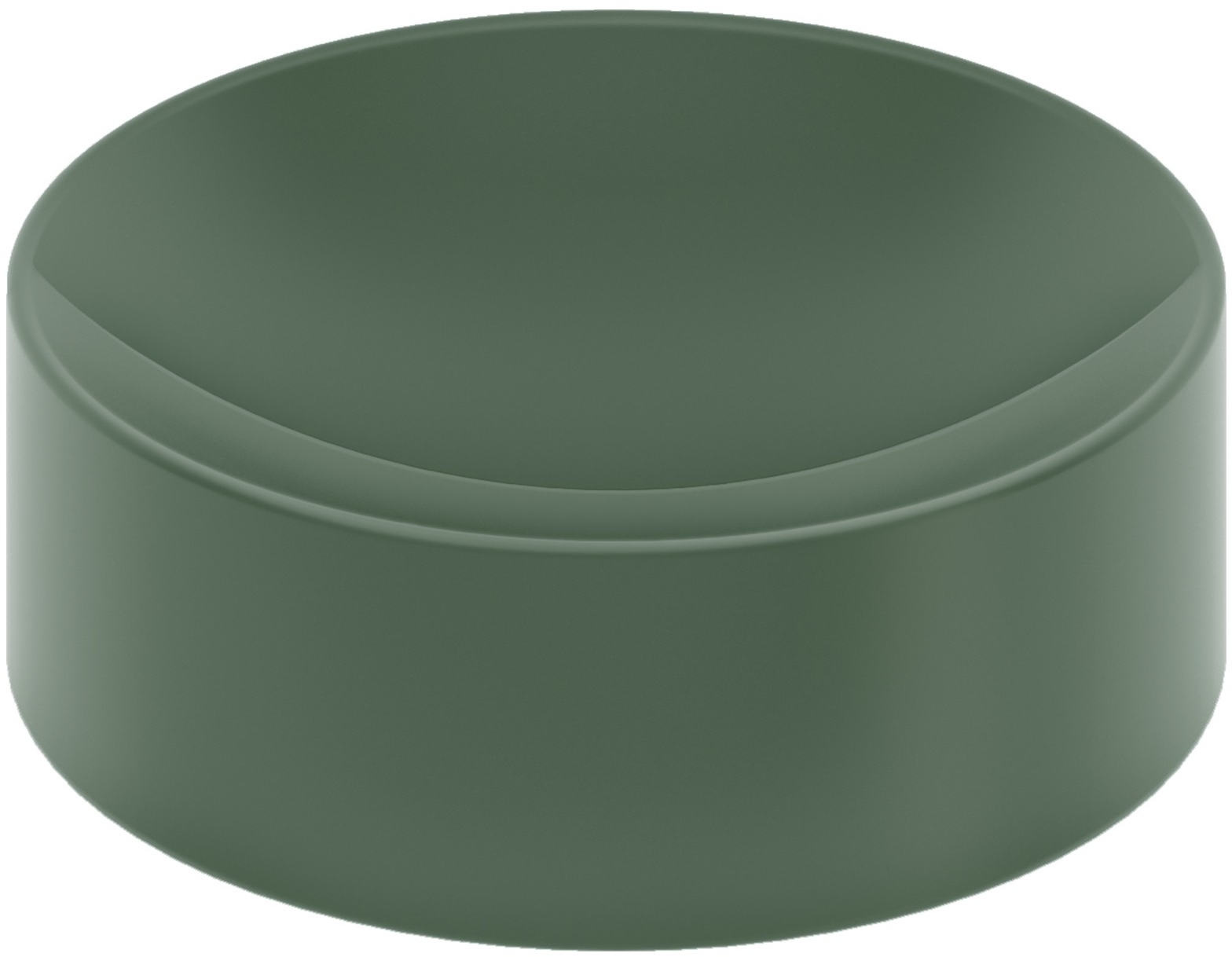 Clou Vale lavabo 22x22 cm rotonda da appoggio verde opaca CL/03.42164
