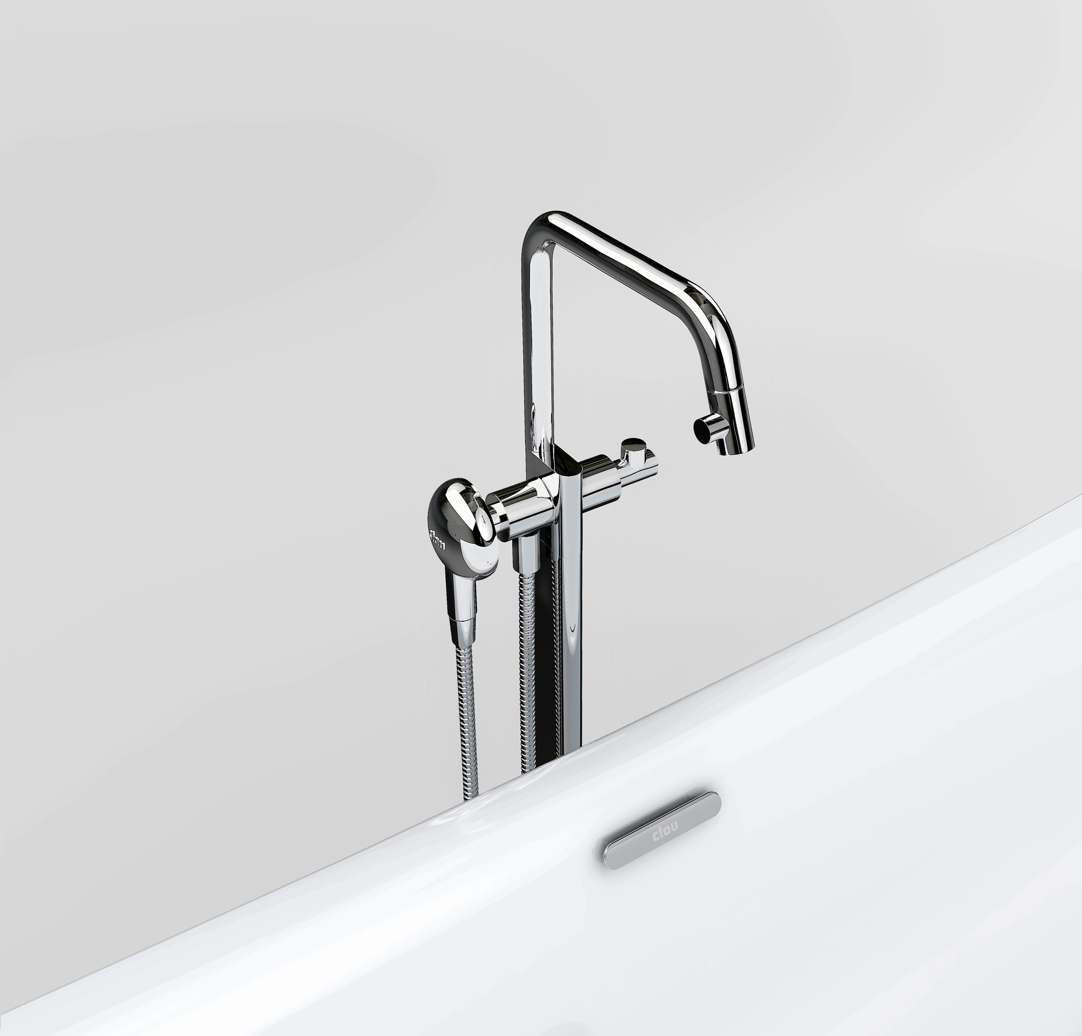 Clou Kaldur rubinetto per vasca e doccia a terra cromo CL/06.25.005.29