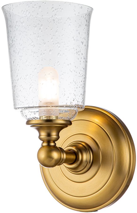 Elstead Lighting Huguenot Lake lampada da parete 1x3 W ottone FE-HUGOLAKE1BATH-BB