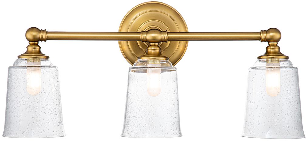 Elstead Lighting Huguenot Lake lampada da parete 3x3 W ottone FE-HUGOLAKE3BATH-BB