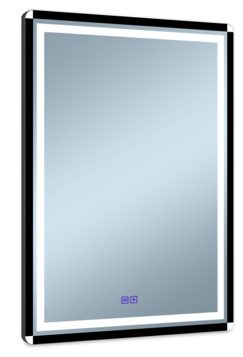 Venti Duo specchio 60x80 cm rettangolare con illuminazione con tappetino riscaldante nero-bianco 5905951180434
