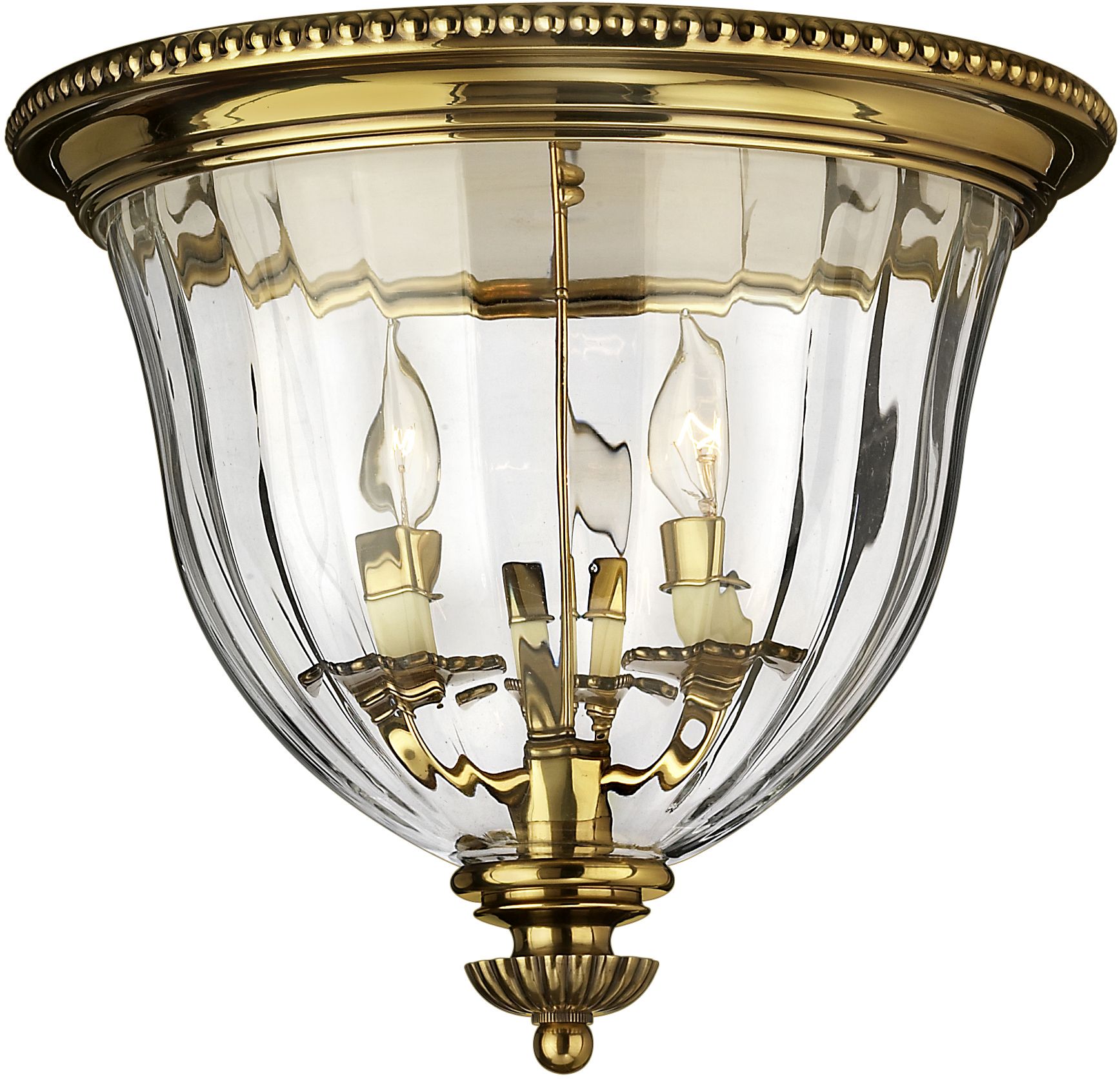 Elstead Lighting Cambridge plafoniera 2x60 W ottone HK-CAMBRIDGE-F-B