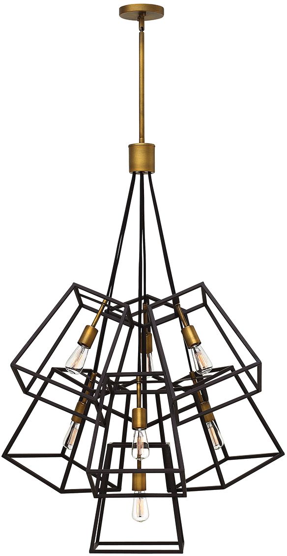 Elstead Lighting Fulton lampada sospesa x60 W ottone-marrone HK-FULTON-7P