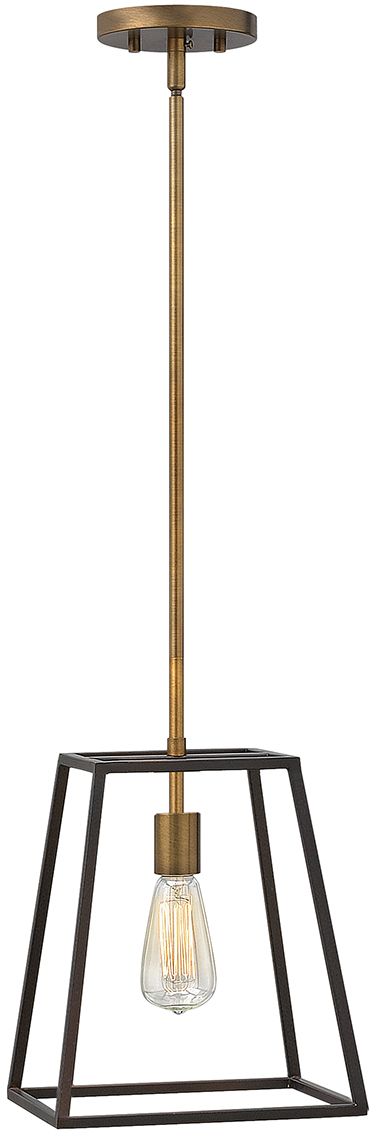 Elstead Lighting Fulton lampada sospesa 1x60 W ottone-marrone HK-FULTON-P