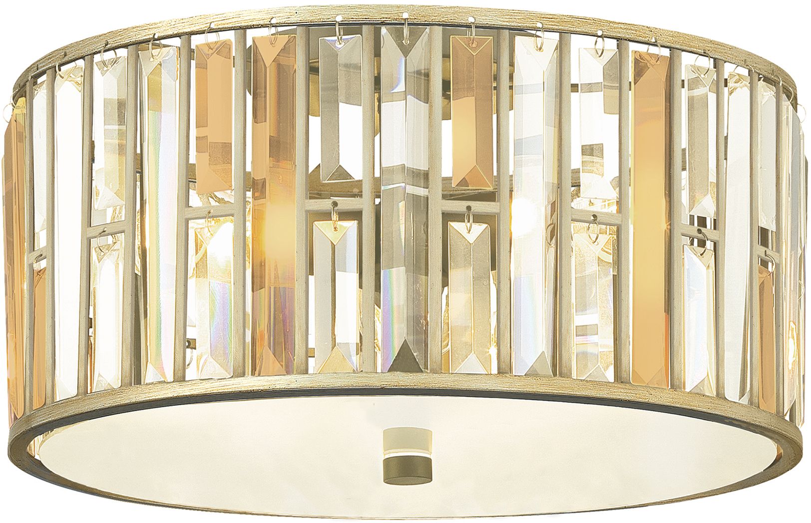 Elstead Lighting Gemma plafoniera 3x60 W argento HK-GEMMA-F-SL