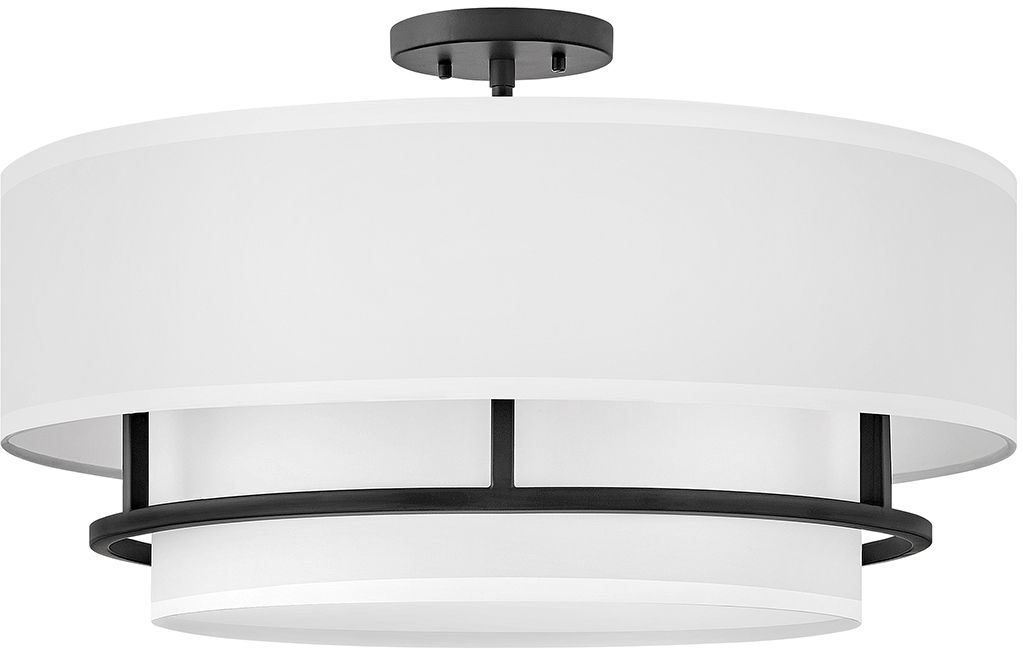 Elstead Lighting Graham lampada sospesa 4x40 W bianco-nero HK-GRAHAM-L-BK