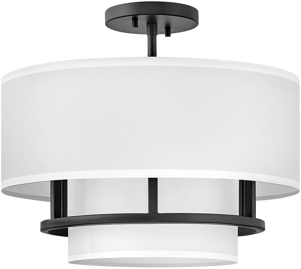 Elstead Lighting Graham lampada sospesa 3x40 W bianco-nero HK-GRAHAM-M-BK
