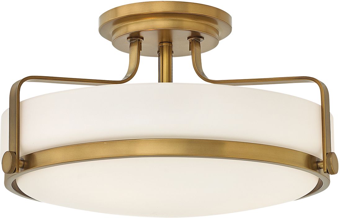 Elstead Lighting Harper lampada da soffitto 3x60 W bianco-ottone HK-HARPER-SFM-HB