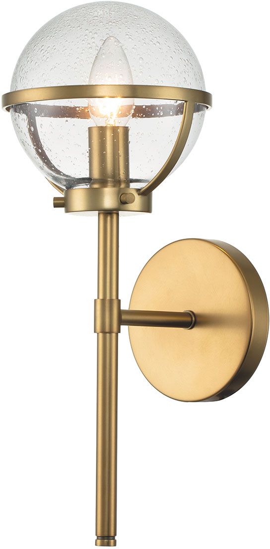 Elstead Lighting Hollis lampada da parete 1x40 W ottone HK-HOLLIS1-C-HB-BATH