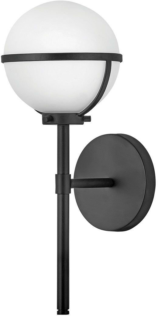 Elstead Lighting Hollis lampada da parete 1x40 W bianco-nero HK-HOLLIS1-O-BK-BATH