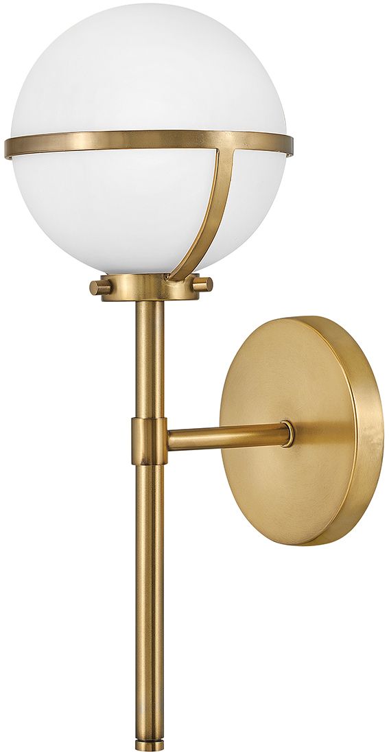 Elstead Lighting Hollis lampada da parete 1x40 W bianco-ottone HK-HOLLIS1-O-HB-BATH