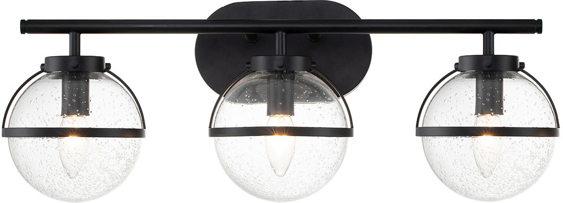 Elstead Lighting Hollis lampada da parete 3x40 W nero HK-HOLLIS3-C-BK-BATH