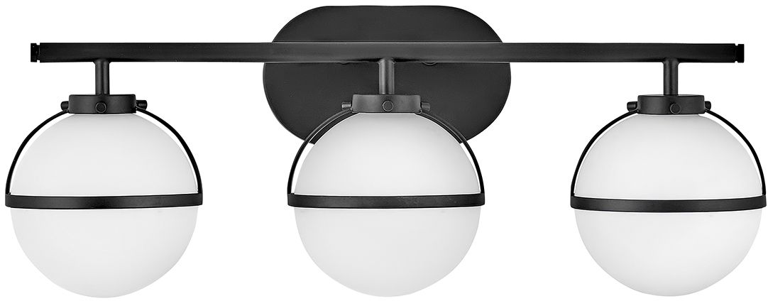 Elstead Lighting Hollis lampada da parete 3x40 W bianco-nero HK-HOLLIS3-O-BK-BATH