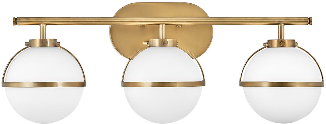 Elstead Lighting Hollis lampada da parete 3x40 W bianco-ottone HK-HOLLIS3-O-HB-BATH