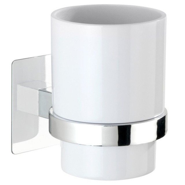 Wenko Turbo-Loc Quadro Ed. portaspazzolini bianco 23847800