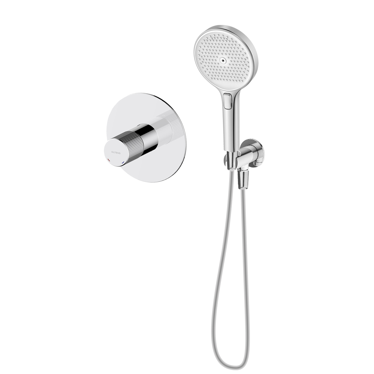 Set rubinetto per doccia Oltens Hamnes 33105100, doccetta Oltens Luva EasyClick 37109100, 39304100, 37200100