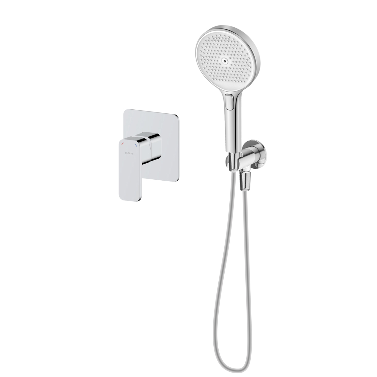Set rubinetto per doccia Oltens Hadsel 33106100, doccetta Oltens Luva EasyClick 37109100, 39304100, 37200100
