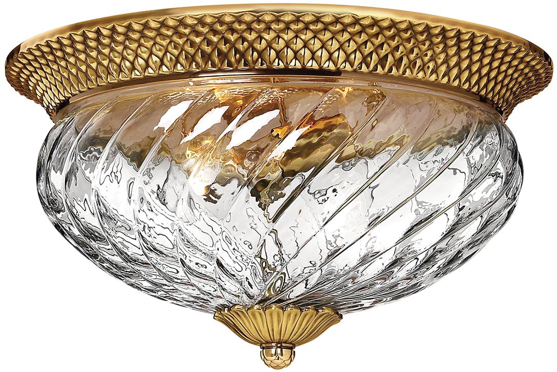 Elstead Lighting Plantation plafoniera 3x60 W ottone HK-PLANTATION-FL-BB