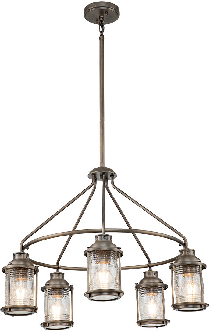Elstead Lighting Ashland Bay lampada sospesa 5x60 W marrone KL-ASHLANDBAY-5P-BU