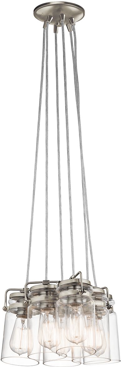 Elstead Lighting Brinley lampada sospesa 6x60 W nichel KL-BRINLEY6-NI