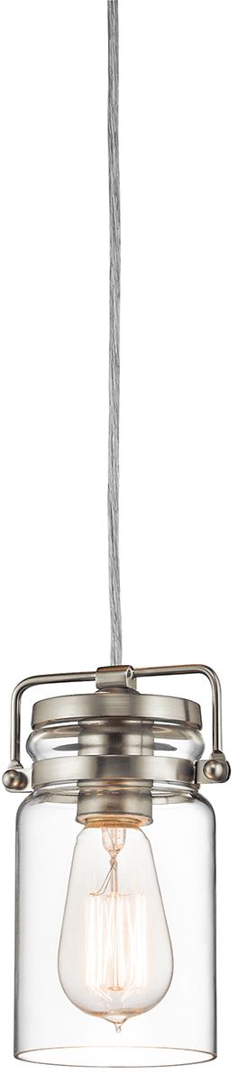 Elstead Lighting Brinley lampada sospesa 1x60 W nichel KL-BRINLEY-MP-NI