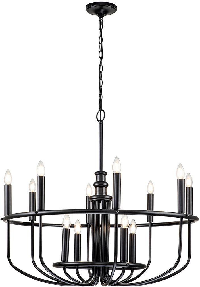 Elstead Lighting Capitol Hill lampada sospesa x40 W nero KL-CAPITOL-HILL12-BLK