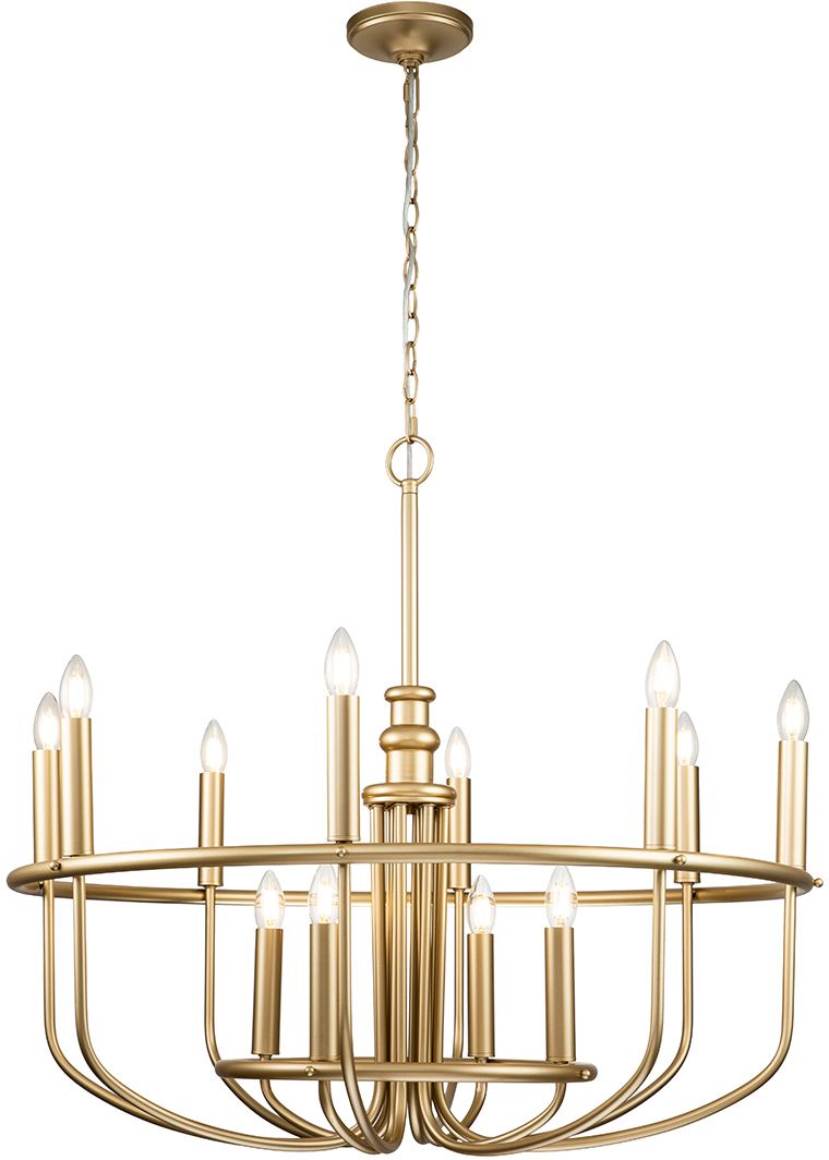 Elstead Lighting Capitol Hill lampada sospesa x40 W ottone KL-CAPITOL-HILL12-PNBR
