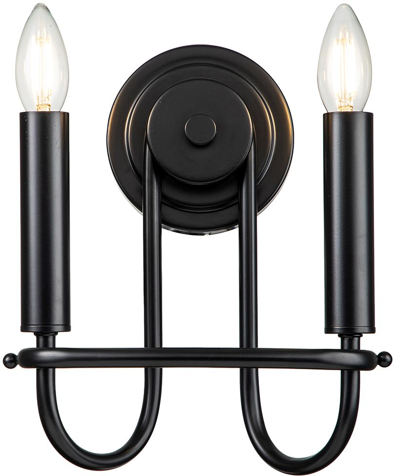 Elstead Lighting Capitol Hill lampada da parete 2x40 W nero KL-CAPITOL-HILL2-BLK