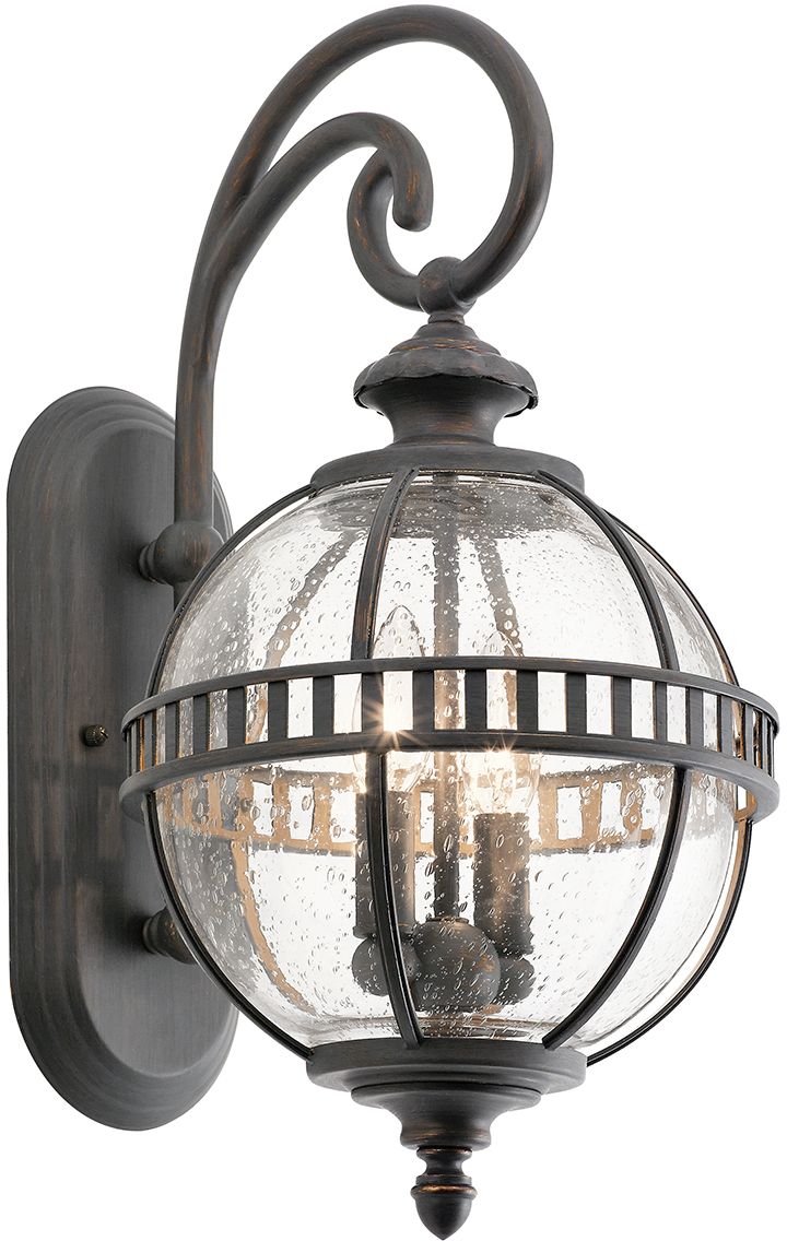 Elstead Lighting Halleron lampada da parete per esterni 2x40 W grigio-marrone KL-HALLERON-2S