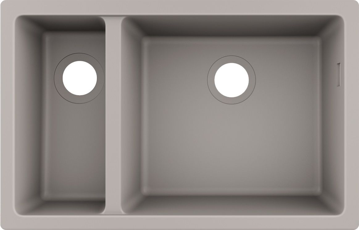 Hansgrohe S 51 lavello in granito 71x45 cm grigio/grafite/inox 43433380