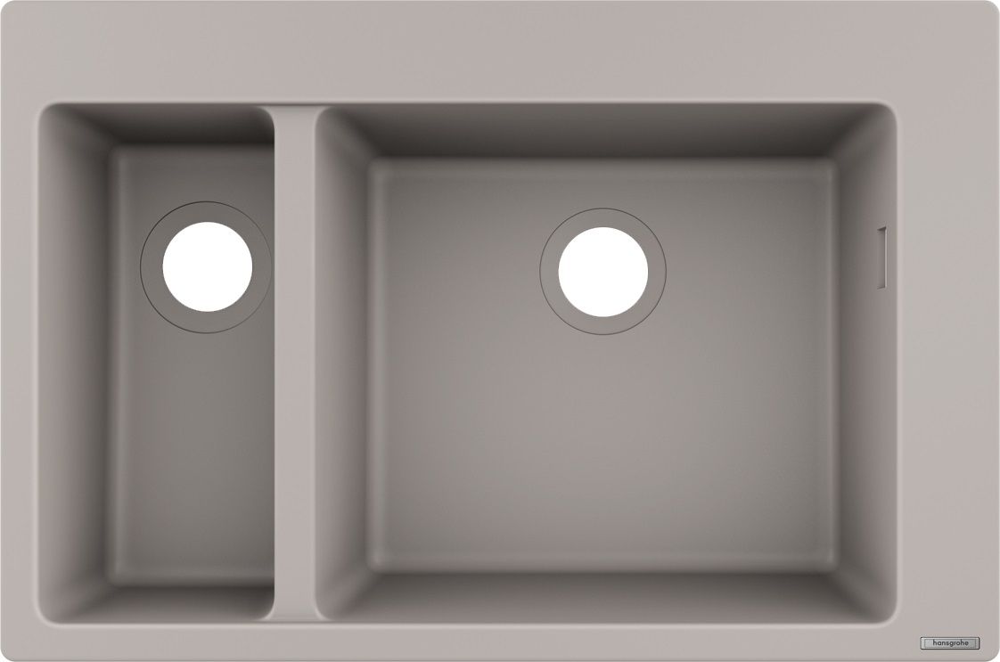 Hansgrohe S 51 lavello in granito 77x51 cm grigio/grafite/inox 43315380