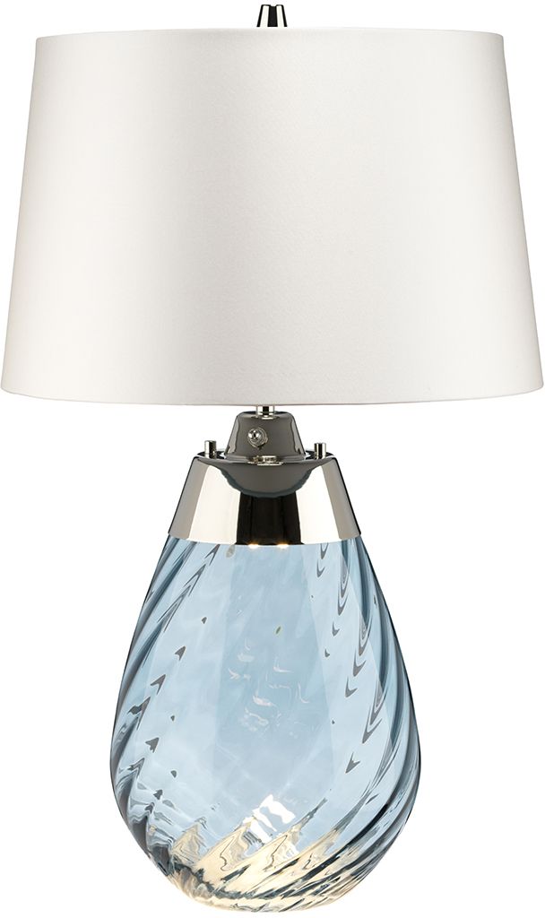 Elstead Lighting Lena lampada da tavolo 1x60 W blu-satinato LENA-TL-S-BLUE-OWSS