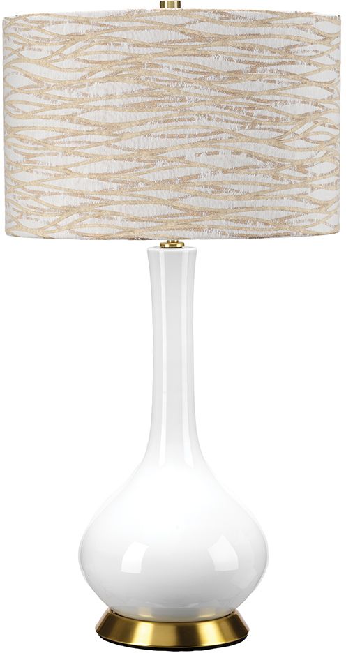 Elstead Lighting Milo lampada da tavolo 1x60 W bianco-ottone-arancione-crema MILO-AB-TL-LANT