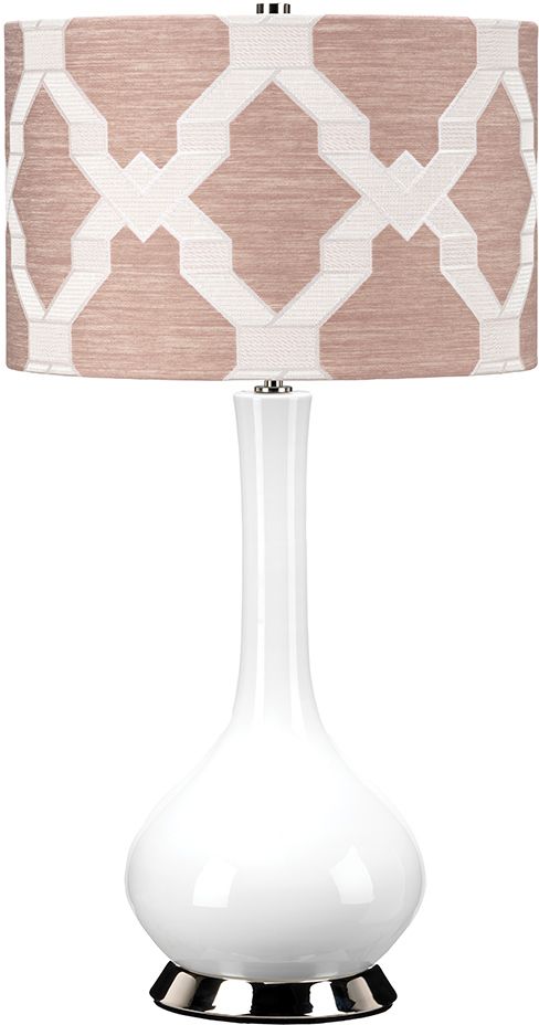 Elstead Lighting Milo lampada da tavolo 1x60 W bianco-nichel-beige MILO-PN-TL-OVTH