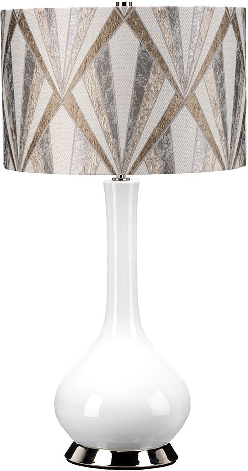 Elstead Lighting Milo lampada da tavolo 1x60 W bianco-grigio-nichel-marrone MILO-PN-TL-VOGSC