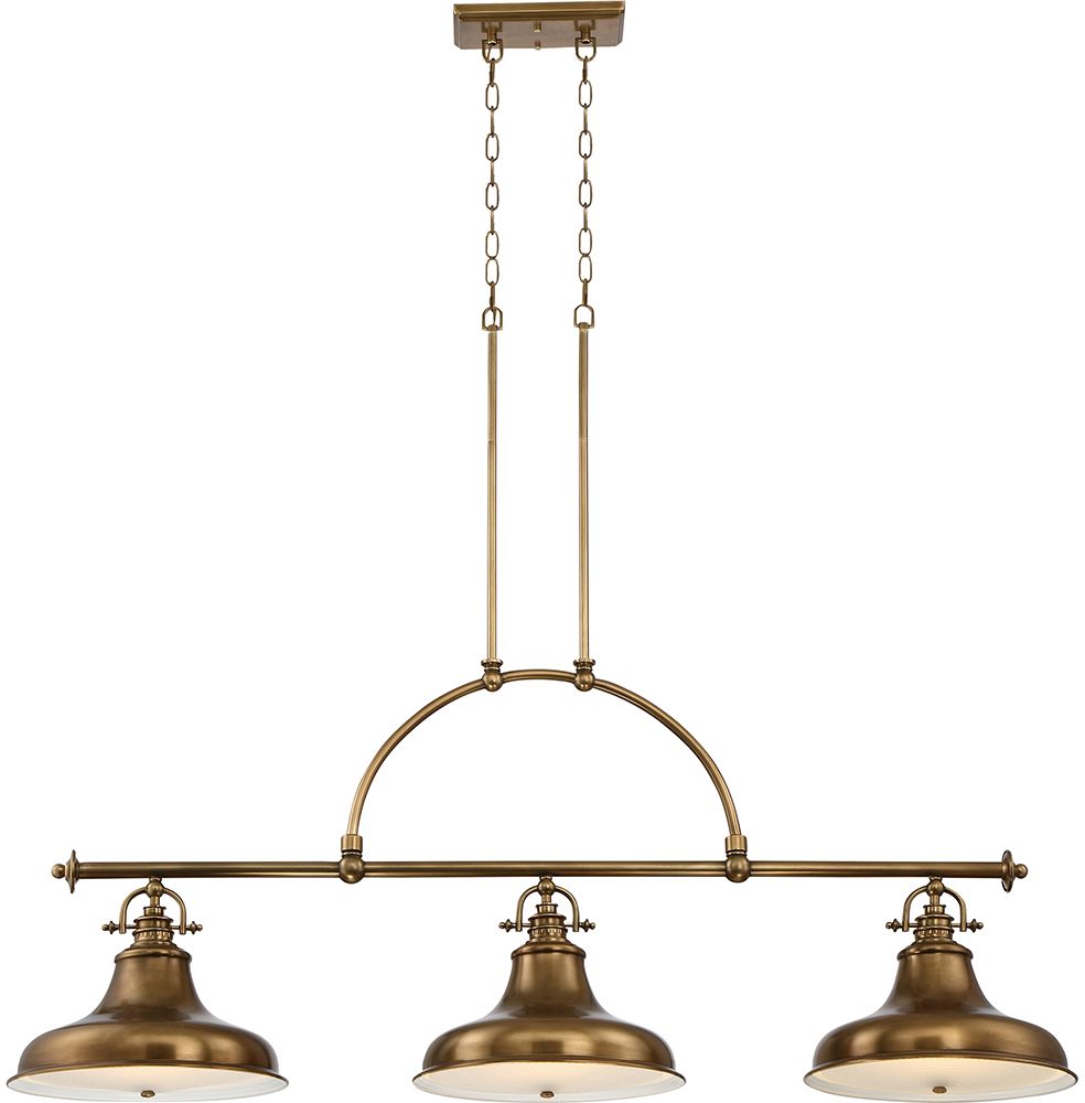 Elstead Lighting Emery lampada sospesa 3x60 W ottone QZ-EMERY3P-WS