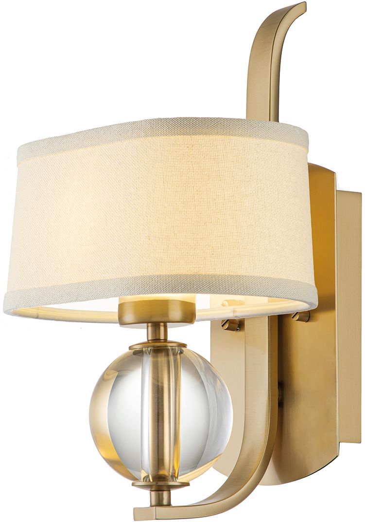 Elstead Lighting Gotham lampada da parete 1x3 W ottone QZ-GOTHAM1-BB