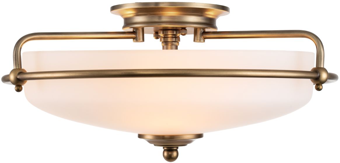 Elstead Lighting Griffin lampada da soffitto 3x60 W ottone QZ-GRIFFIN-F-WS