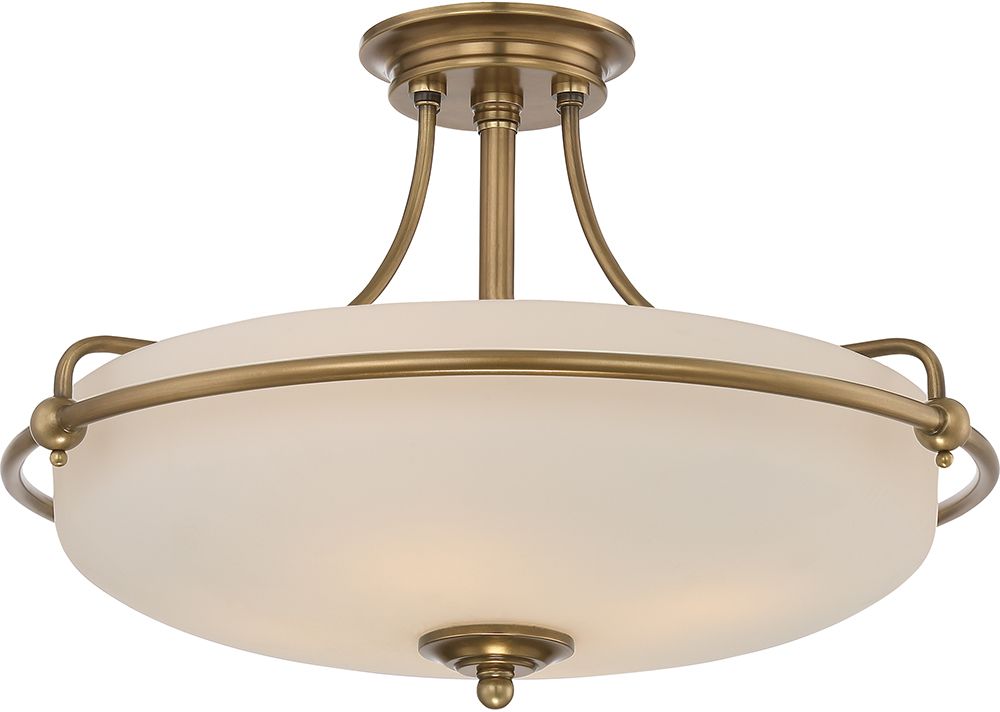 Elstead Lighting Griffin lampada da soffitto 4x60 W ottone QZ-GRIFFIN-SFM-WS