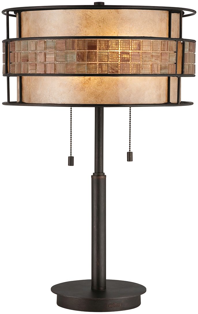 Elstead Lighting Laguna lampada da tavolo 2x60 W rame QZ-LAGUNA-TL