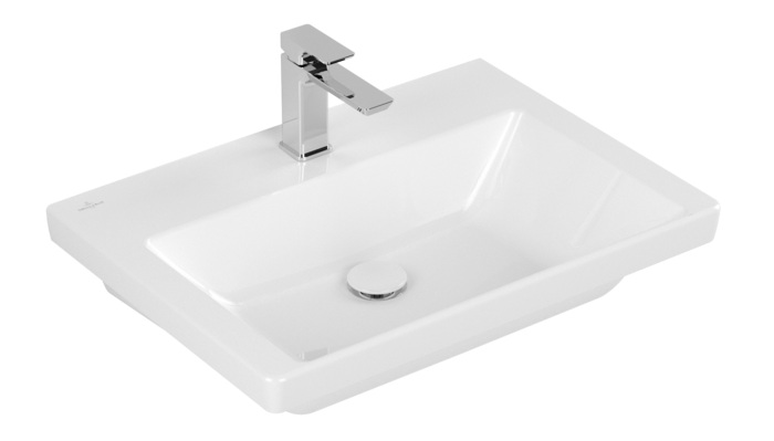 Villeroy & Boch Subway 3.0 lavabo 65x47 cm rettangolare da mobile bianco lucida 4A7066R1