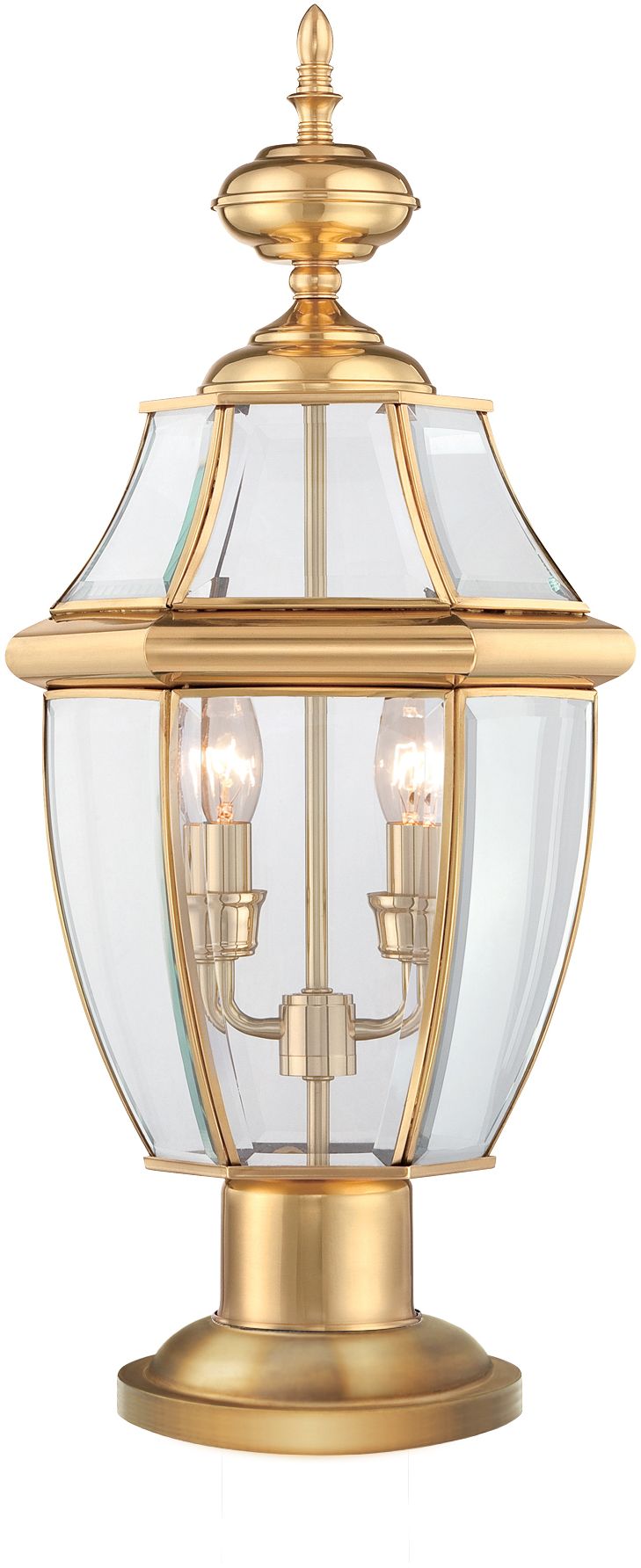 Elstead Lighting Newbury lampada da terra per esterni 2x60 W ottone QZ-NEWBURY3-L-PB