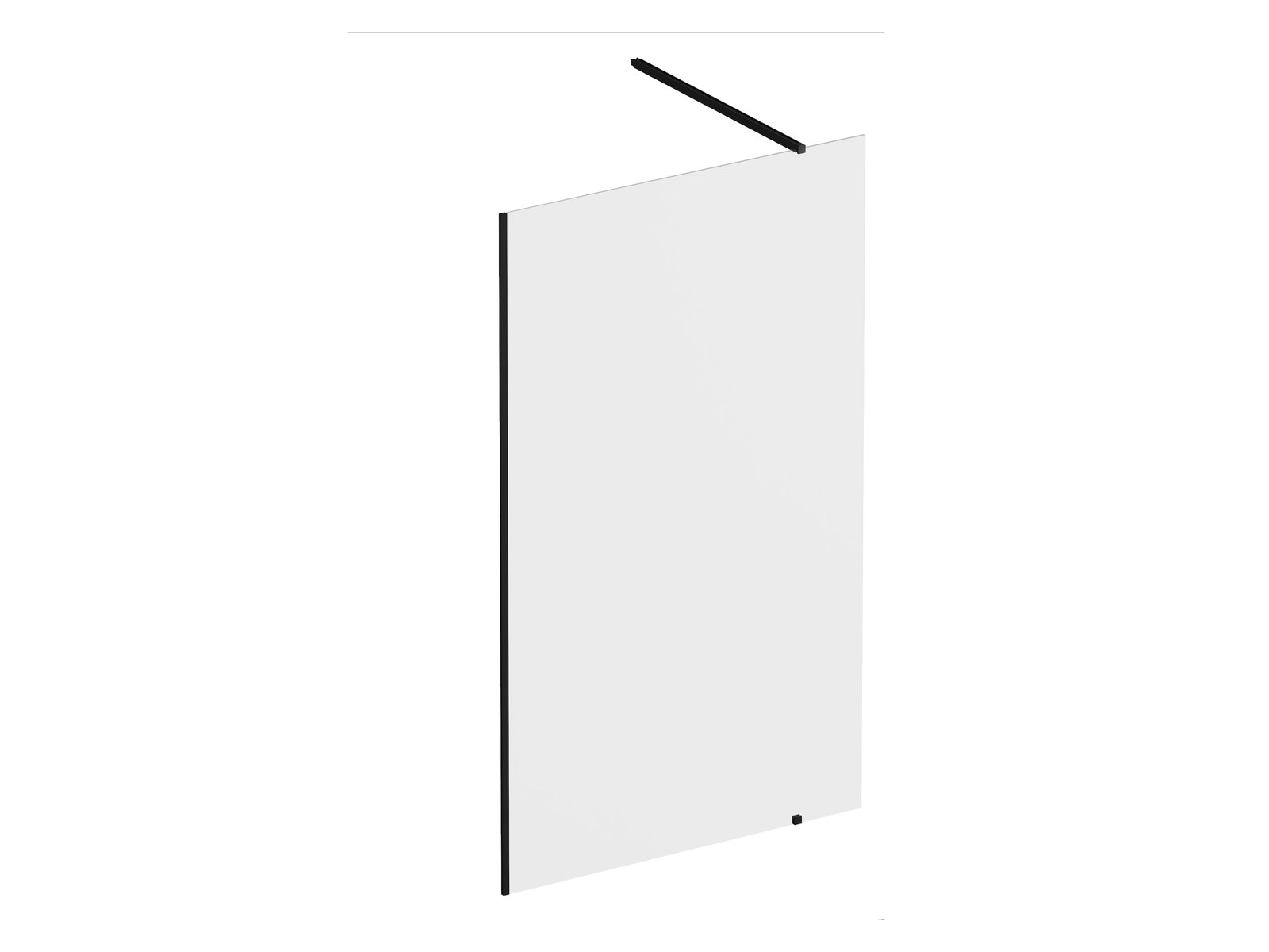 Ravak Walk-In Wall parete doccia walk-in 140 cm nero opaca/vetro trasparente GW9WM030SZ1